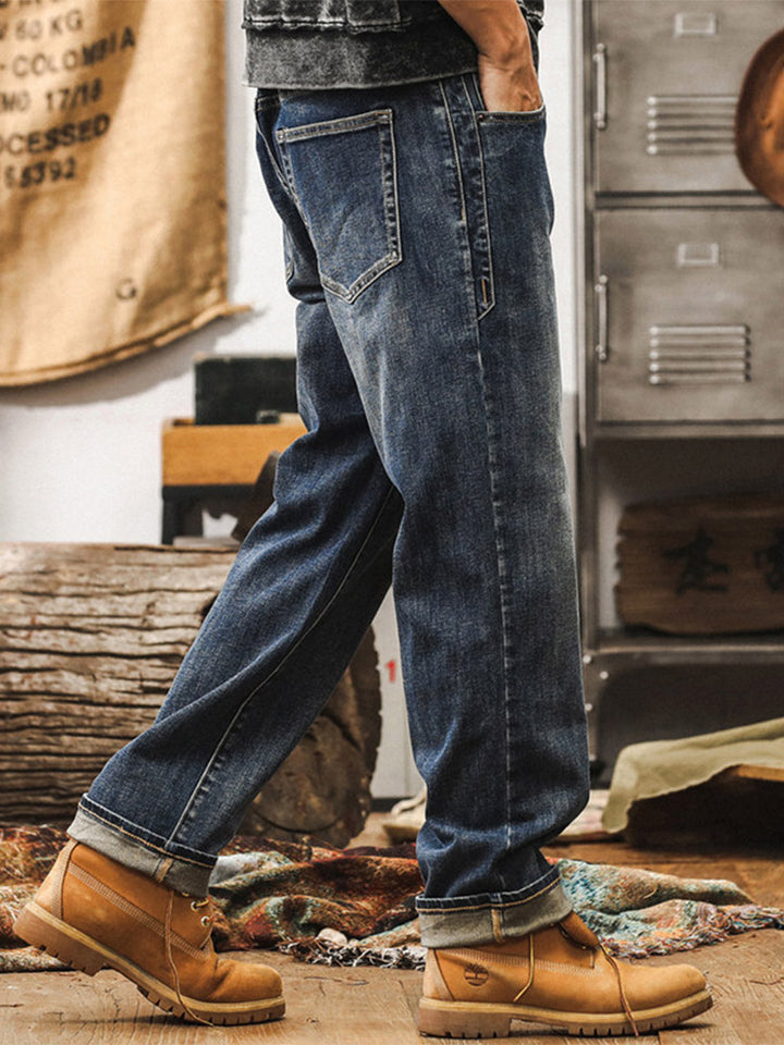 Jean ample pour homme – délavage vintage