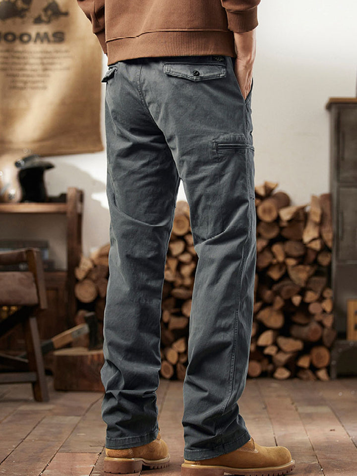 Herren Retro‑Cargohose mit Reißverschlusstaschen