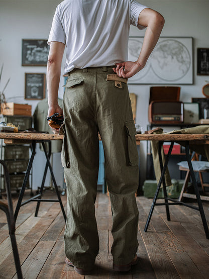 Pantalon en sergé à chevrons M-47 de l'armée française, reproduction