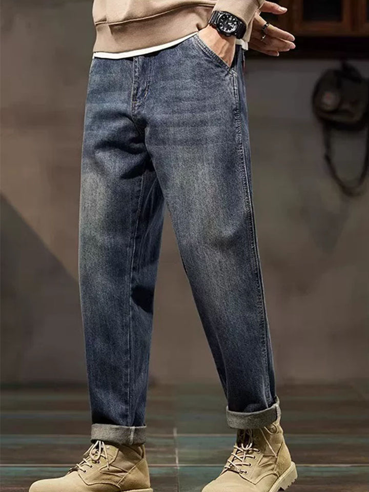 Jean ballon vintage homme, coupe décontractée