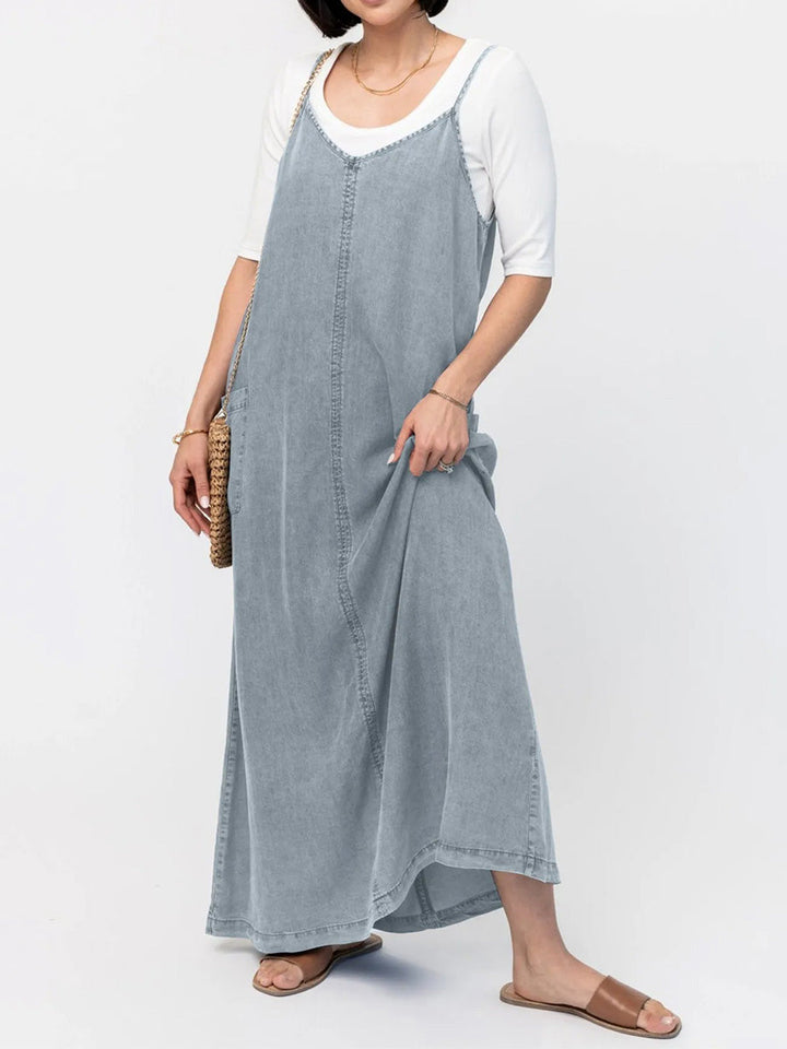 Robe longue ample en denim d&