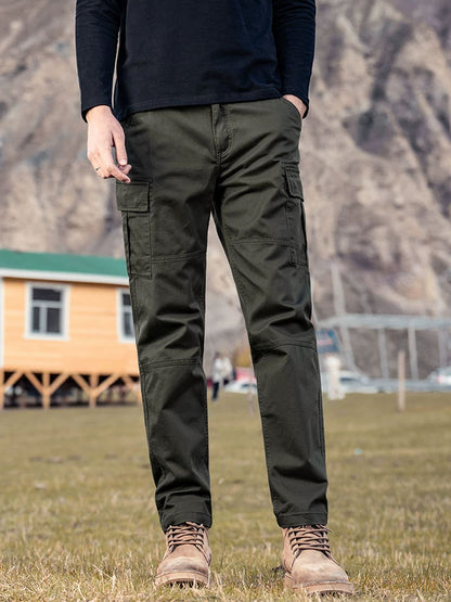 Gerade geschnittene Mehrtaschen‑Cargo‑Hosen für Herren