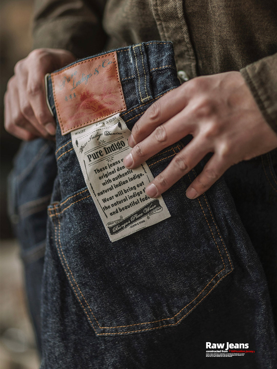 Jean en denim selvedge indigo 14 oz