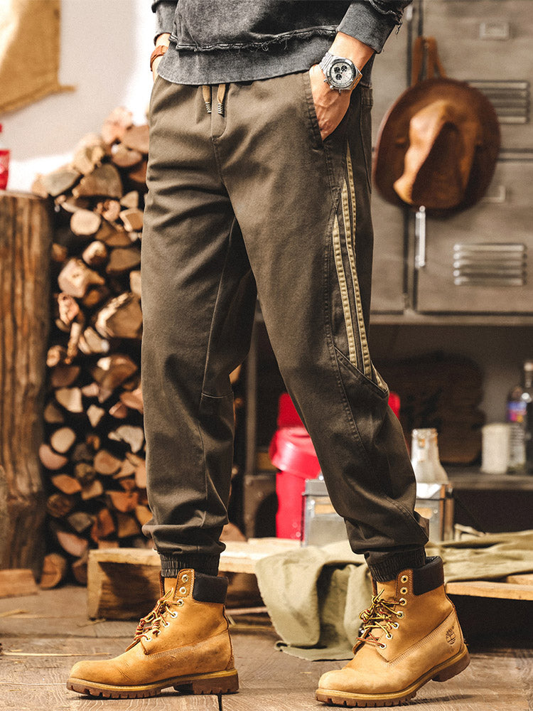 Herren Vintage Jogginghose mit Seitenstreifen