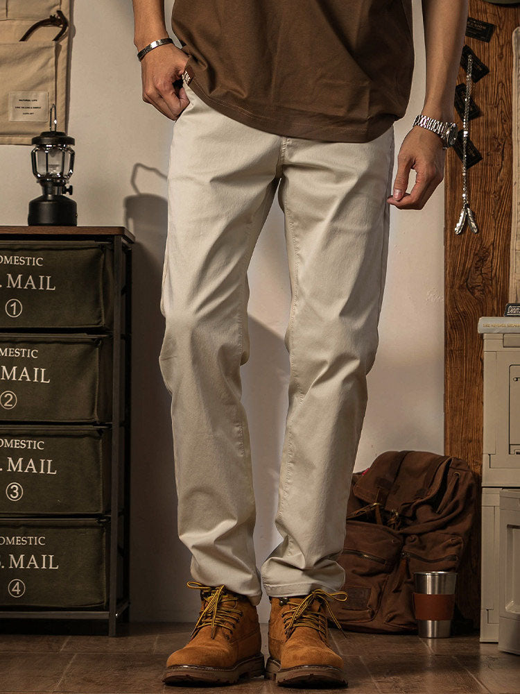 Gerade geschnittene Alltag‑Stoffhosen für Herren