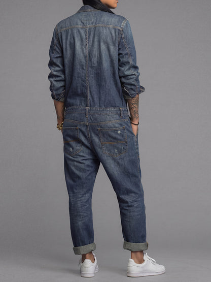 Combinaison en jean coupe décontractée pour femme