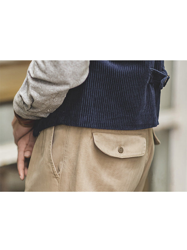 Pantalon GURKHA pour homme, style vintage, coupe droite décontractée