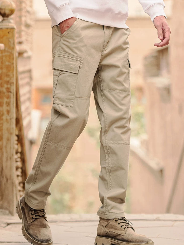 Gerade geschnittene Mehrtaschen‑Cargo‑Hosen für Herren
