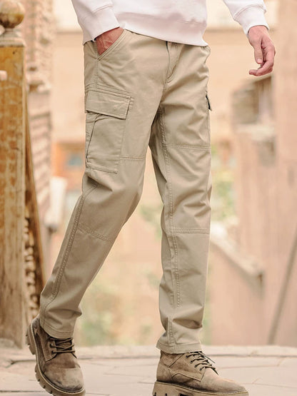 Gerade geschnittene Mehrtaschen‑Cargo‑Hosen für Herren