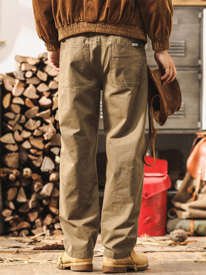 Herren-Hose aus 100 % Baumwolle mit weitem Bein und Vintage-Waschung