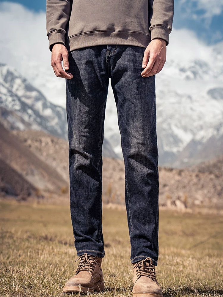 Herren Gerade Bein Jeans mit Vintage‑Waschung