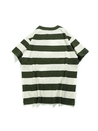 T-shirt rayé à col rond pour homme