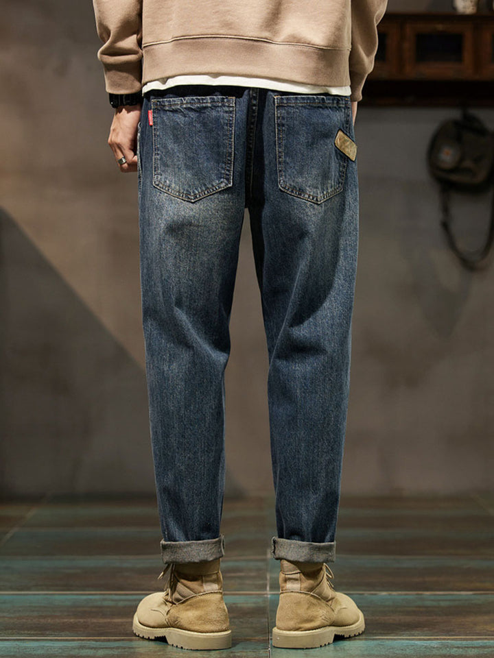 Jean ballon vintage homme, coupe décontractée