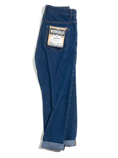 Herren Workwear‑Jeans Lockerer Straight‑Cut