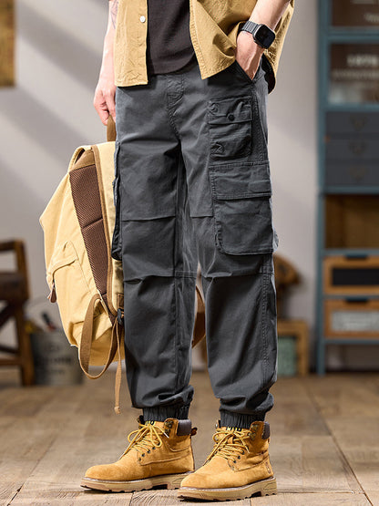 Pantalon cargo de jogging tactique pour homme, à poches multiples et à coupe tactique