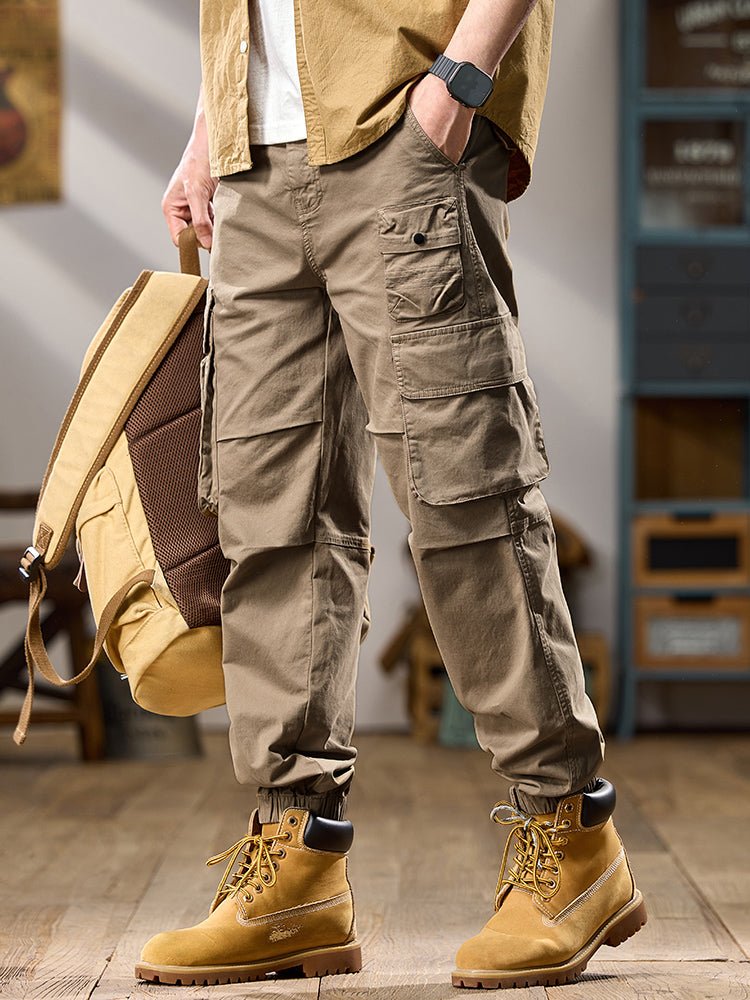 Pantalon cargo de jogging tactique pour homme, à poches multiples et à coupe tactique