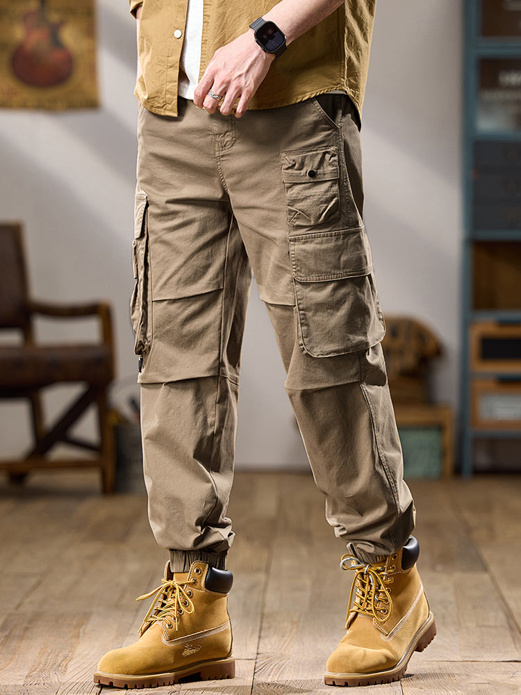Pantalon cargo de jogging tactique pour homme, à poches multiples et à coupe tactique