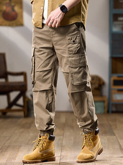 Pantalon cargo de jogging tactique pour homme, à poches multiples et à coupe tactique