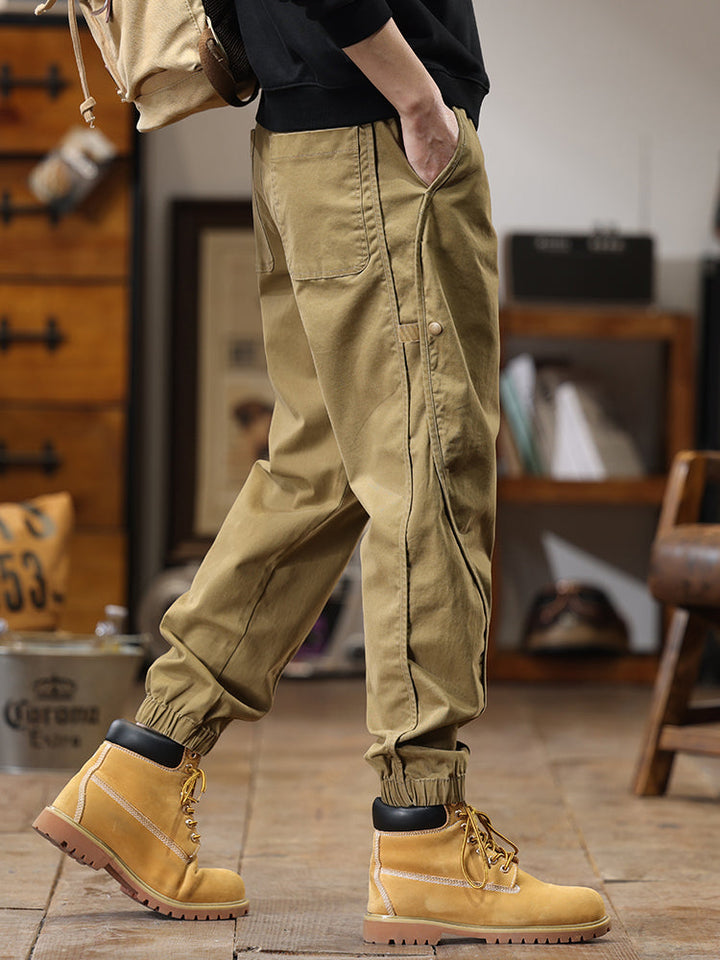 Pantalon cargo de jogging décontracté pour homme avec cordon de serrage à la taille