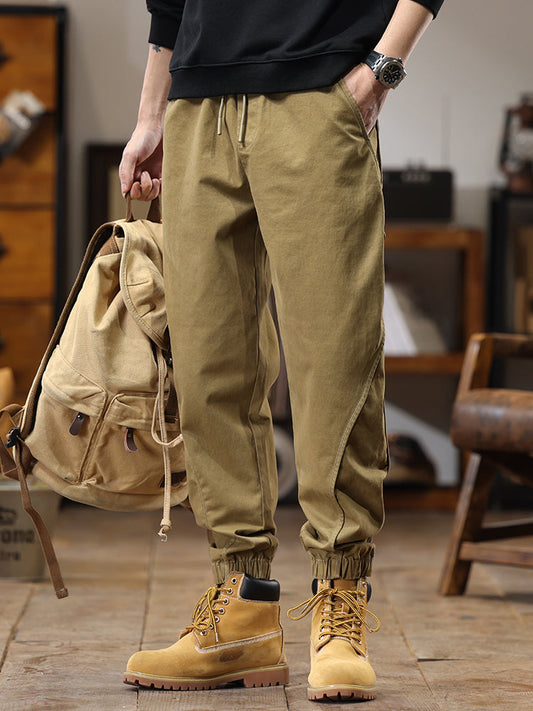 Pantalon cargo de jogging décontracté pour homme avec cordon de serrage à la taille