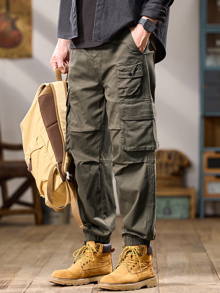 Pantalon cargo de jogging tactique pour homme, à poches multiples et à coupe tactique