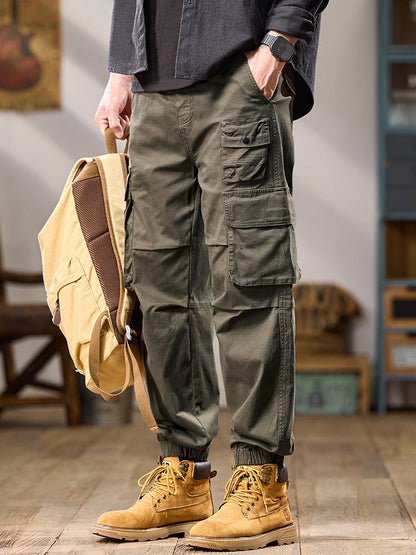 Pantalon cargo de jogging tactique pour homme, à poches multiples et à coupe tactique