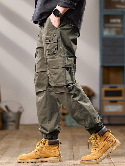 Pantalon cargo de jogging tactique pour homme, à poches multiples et à coupe tactique