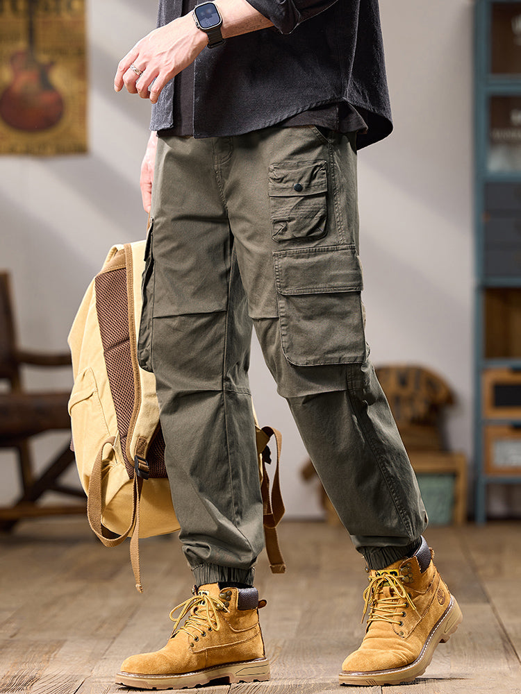 Pantalon cargo de jogging tactique pour homme, à poches multiples et à coupe tactique