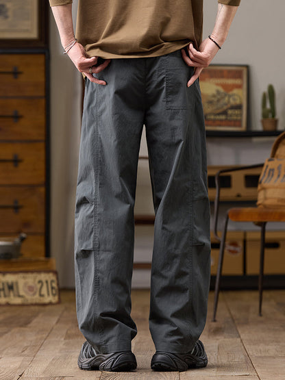 Lässige Herren-Freizeithose mit weitem Bein aus Baumwoll-Nylon