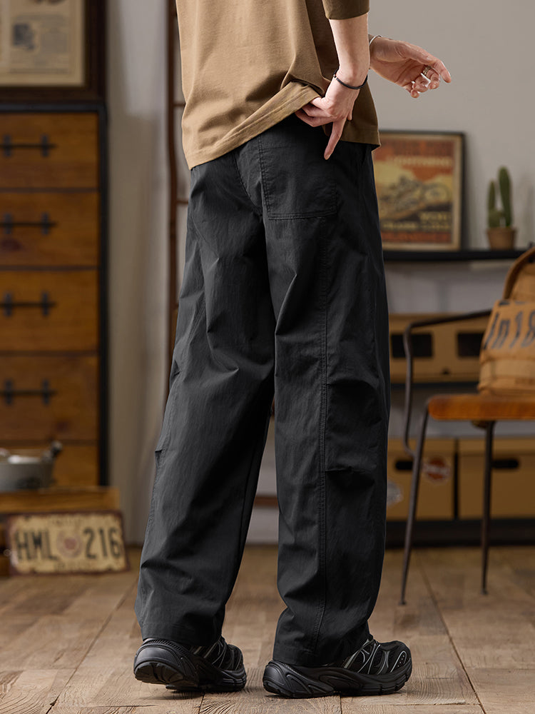 Lässige Herren-Freizeithose mit weitem Bein aus Baumwoll-Nylon