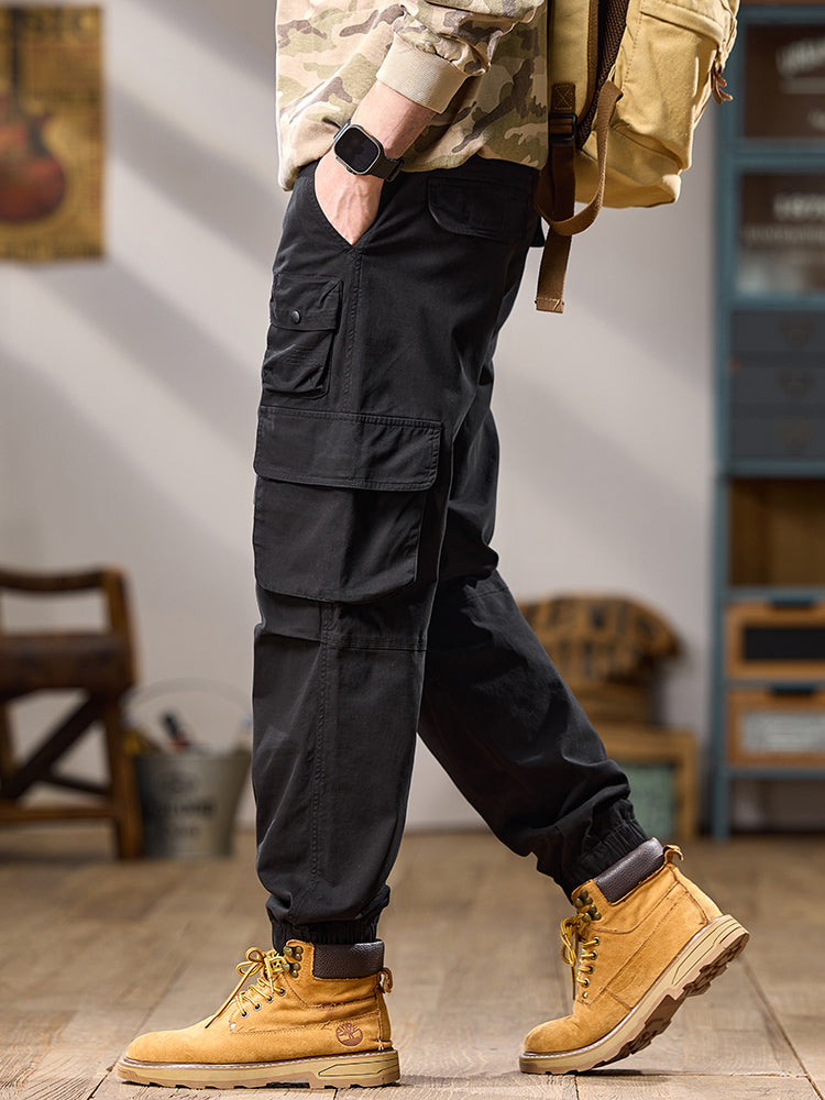 Pantalon cargo de jogging tactique pour homme, à poches multiples et à coupe tactique