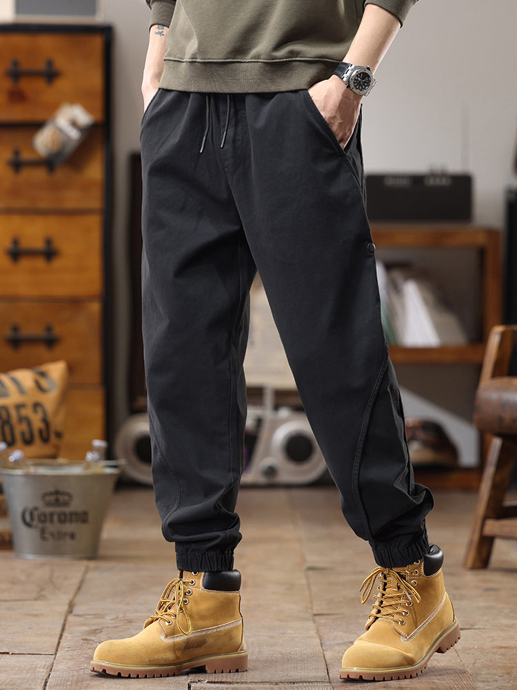 Pantalon cargo de jogging décontracté pour homme avec cordon de serrage à la taille