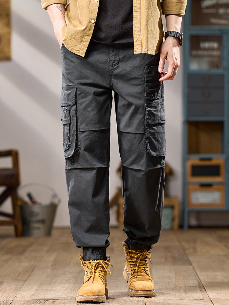 Pantalon cargo de jogging tactique pour homme, à poches multiples et à coupe tactique