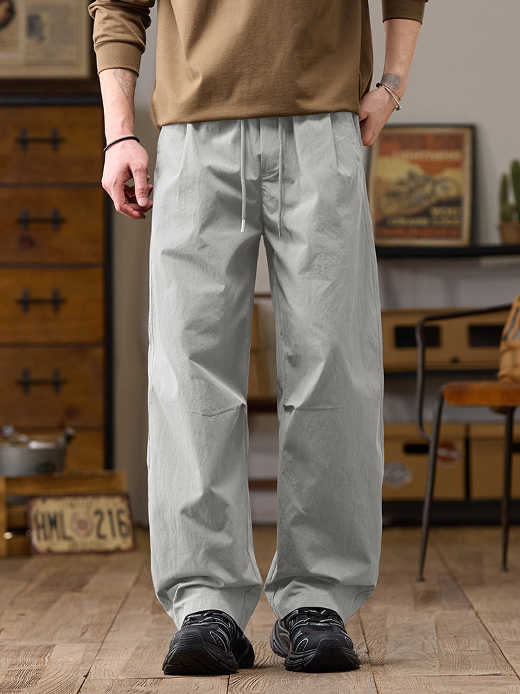Lässige Herren-Freizeithose mit weitem Bein aus Baumwoll-Nylon