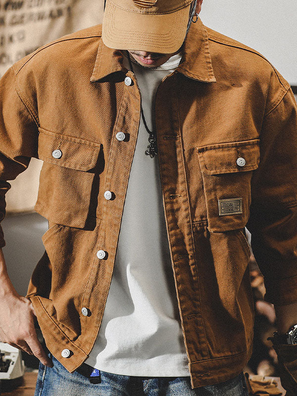Veste cargo homme style vintage américain