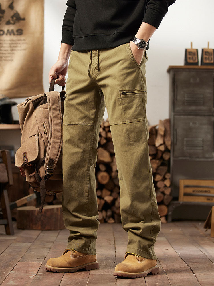 Herren Retro‑Cargohose mit Reißverschlusstaschen