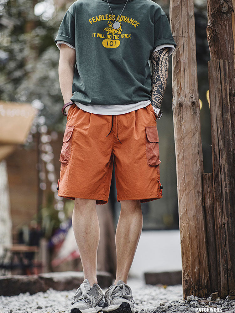 Herren Leichte Cargo‑Shorts mit Kontrasttaschen