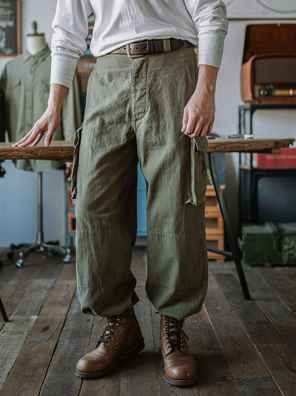Pantalon en sergé à chevrons M-47 de l'armée française, reproduction