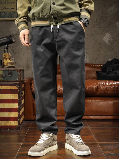 Herren Lässige Relax‑Fit Hose aus Baumwoll‑Elasthan‑Mix