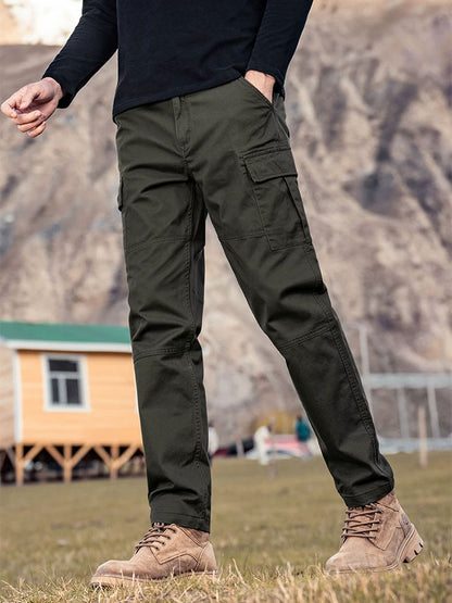 Gerade geschnittene Mehrtaschen‑Cargo‑Hosen für Herren