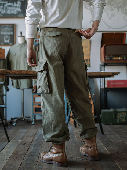 Pantalon en sergé à chevrons M-47 de l'armée française, reproduction