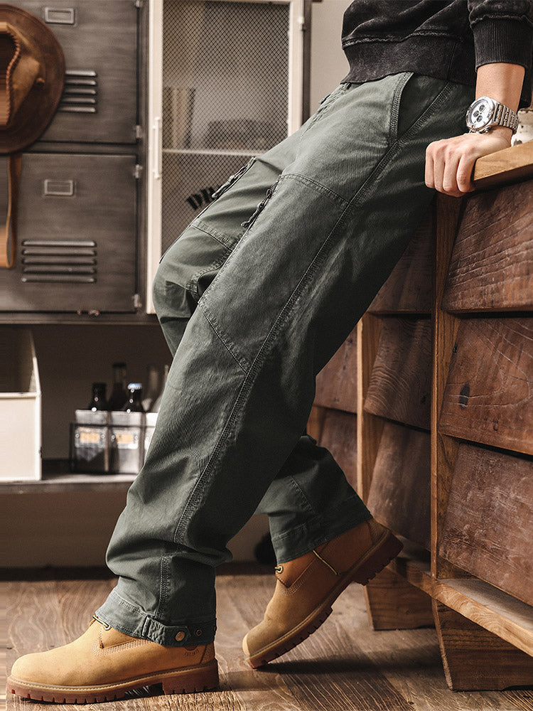 Herren Cargohose im Vintage-Stil, Weites Bein