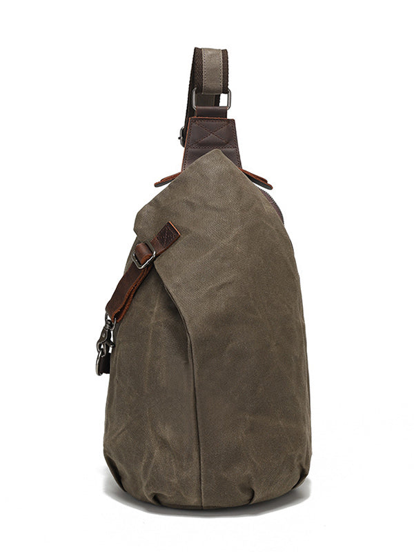 Poche poitrine en toile cirée pour homme