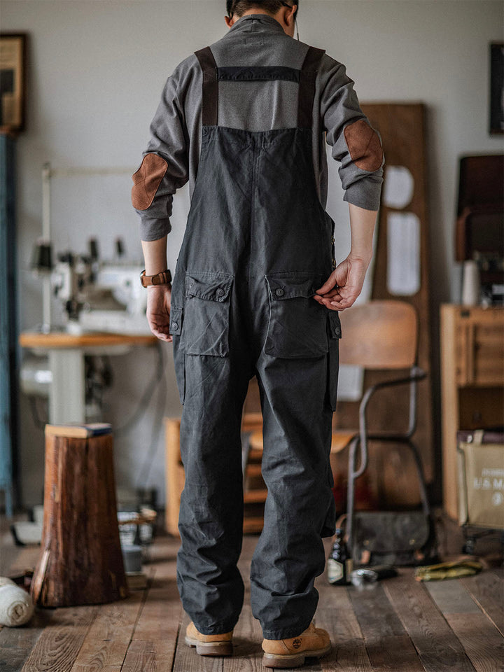 Salopette en toile boutonnée pour homme