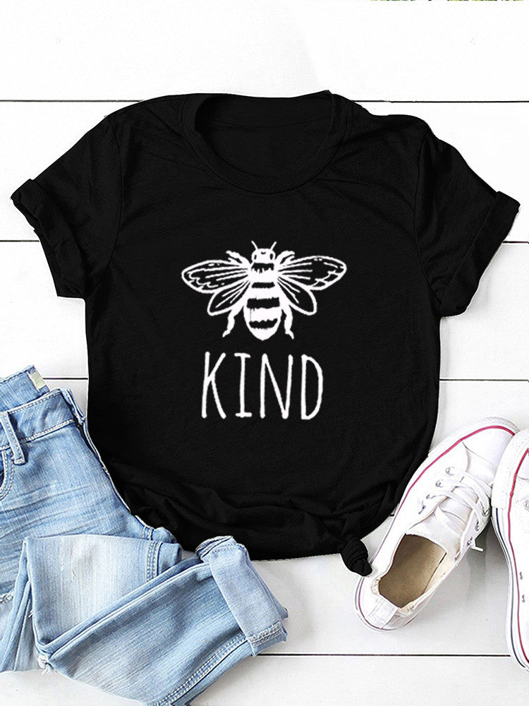 T-shirt en coton à motif « Bee Kind » pour femme