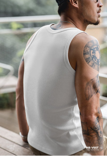 Débardeur côtelé slim pour homme