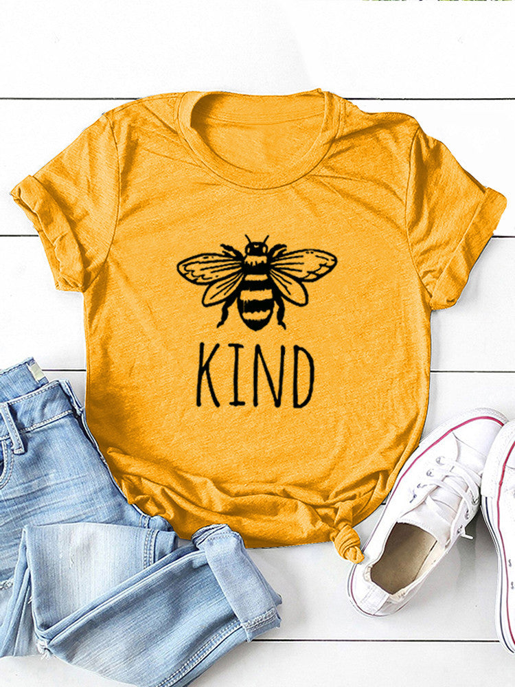 T-shirt en coton à motif « Bee Kind » pour femme