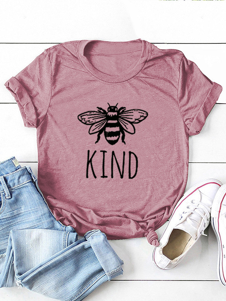 T-shirt en coton à motif « Bee Kind » pour femme