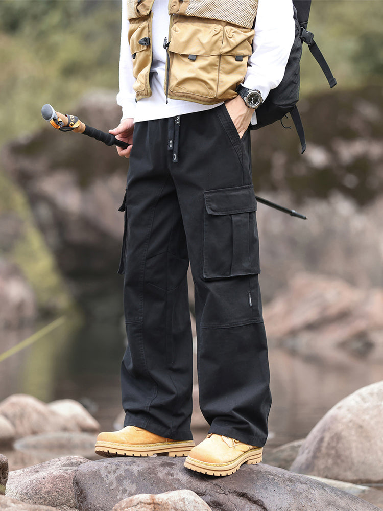 Pantalon cargo homme à jambes larges
