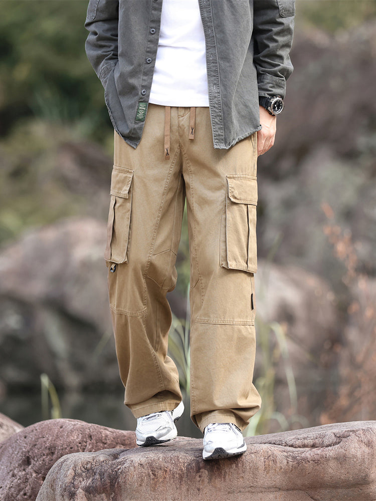 Pantalon cargo homme à jambes larges
